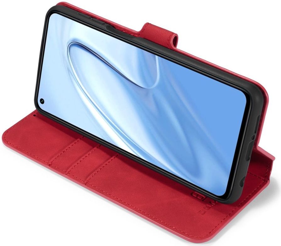 DG Ming Retro Portemonnee Xiaomi Redmi Note 9S / 9 Pro Hoesje Rood afbeelding 3