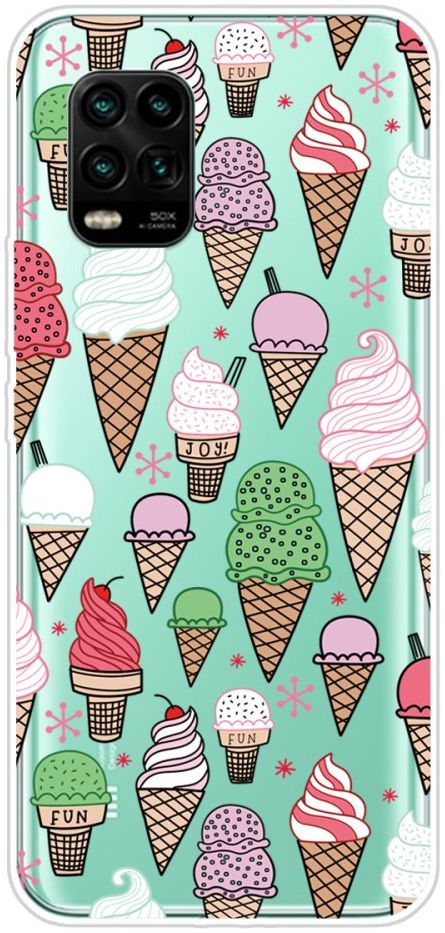 Xiaomi Mi 10 Lite Hoesje TPU met IJsjes Print afbeelding 1