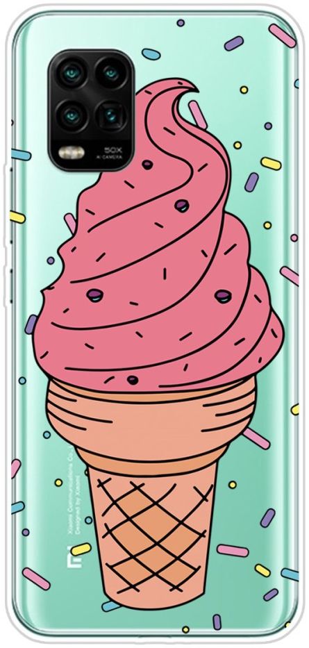 Xiaomi Mi 10 Lite Hoesje TPU met IJsje Print afbeelding 1