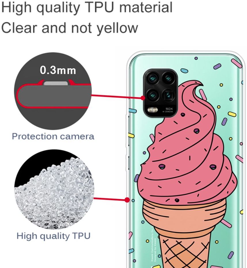 Xiaomi Mi 10 Lite Hoesje TPU met IJsje Print afbeelding 4