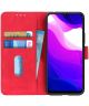 KHAZNEH Xiaomi MI 10 Lite 5G Hoesje Retro Wallet Book Case Rood