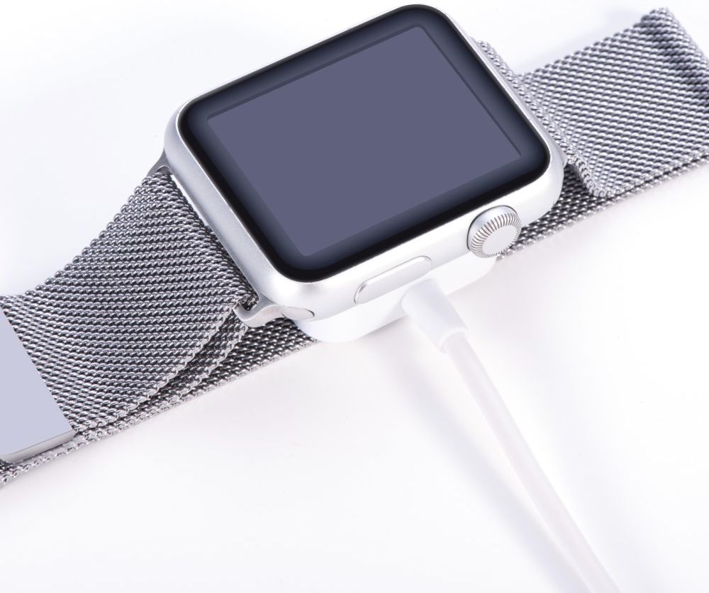 Universele Apple Watch 3 / 2 / 1 Oplaadkabel en Dock 1 Meter Wit afbeelding 2
