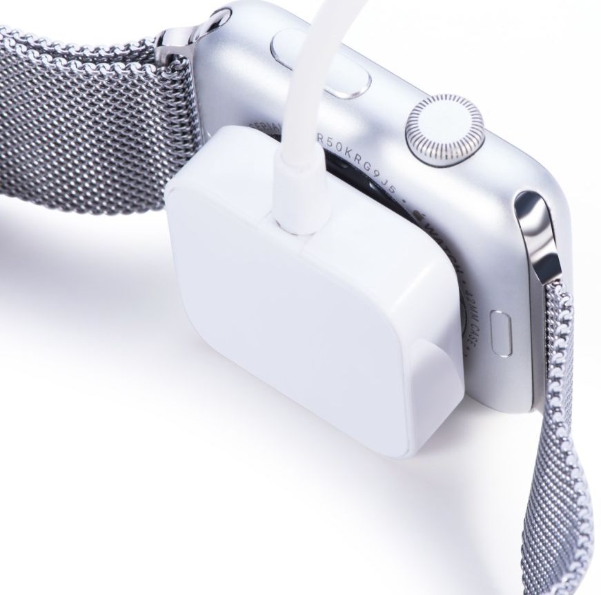 Universele Apple Watch 3 / 2 / 1 Oplaadkabel en Dock 1 Meter Wit afbeelding 4