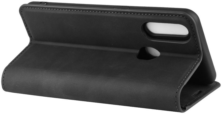 Oppo A8 / A31 Hoesje Zijdezacht Kunstleer Portemonnee Zwart afbeelding 8
