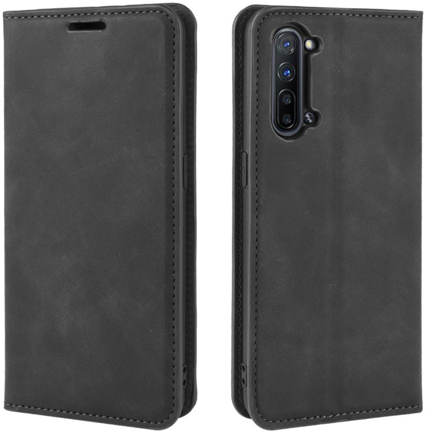 Oppo Reno 3 Hoesje Zijdezacht Kunstleer Portemonnee Zwart afbeelding 6