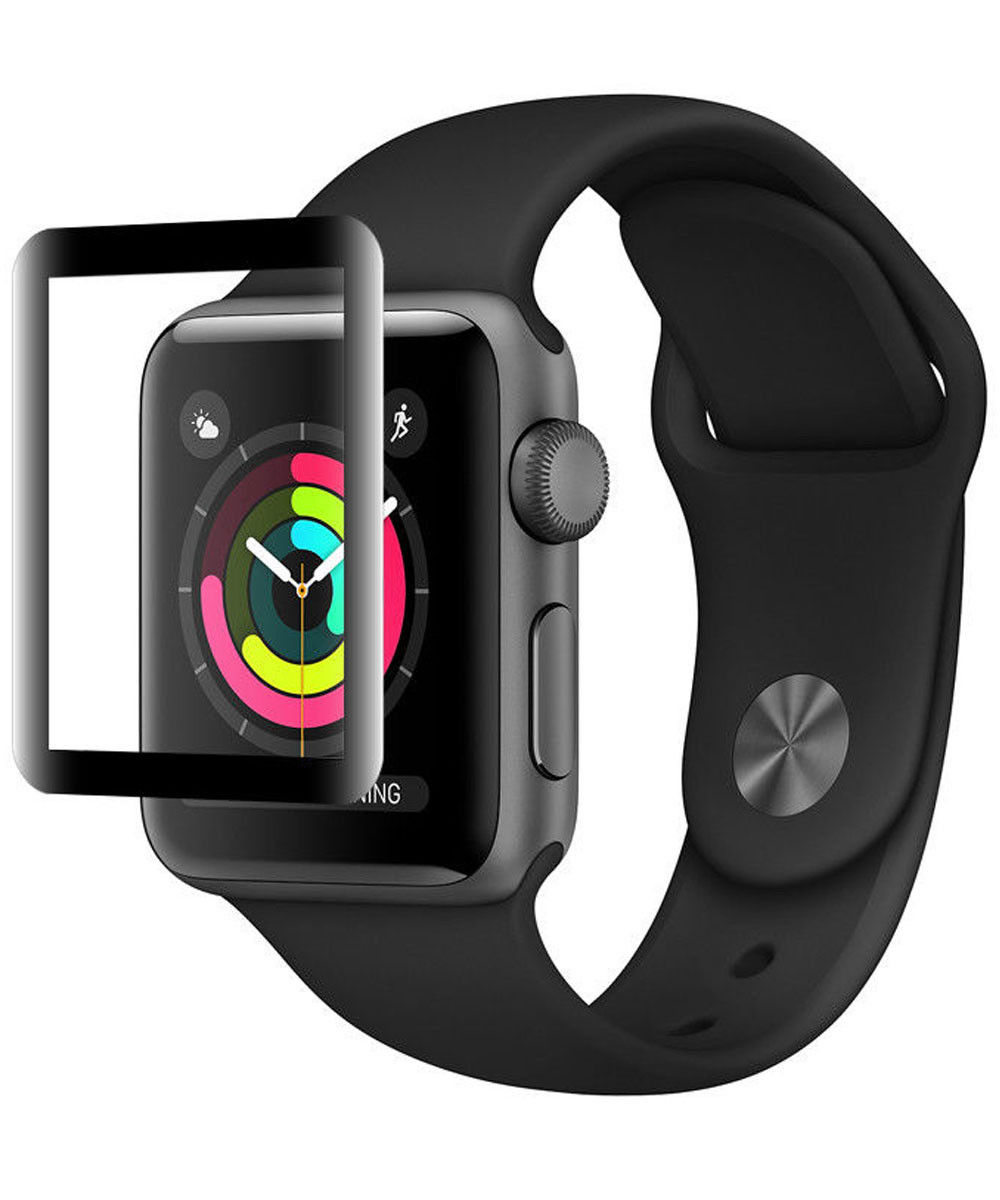 Apple Watch 38MM Screenprotector Ultradun HD Display Folie Zwart afbeelding 1