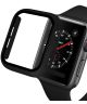 Apple Watch 40MM Hoesje Hard Plastic Bumper met Tempered Glass Zwart