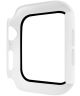 Apple Watch 44MM Hoesje Hard Plastic Bumper met Tempered Glass Wit