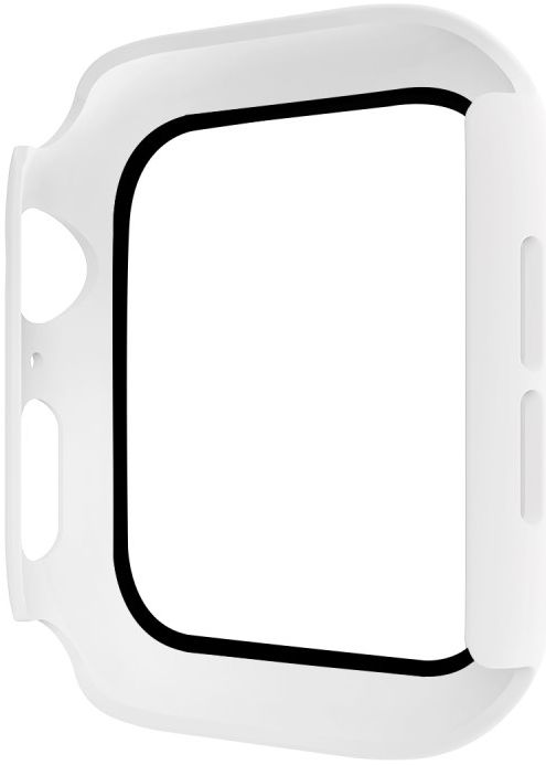 Apple Watch 44MM Hoesje Hard Plastic Bumper met Tempered Glass Wit afbeelding 6