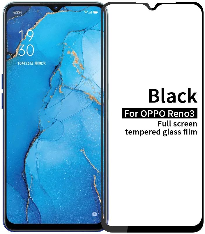 Oppo Reno 3 Tempered Glass Screen Protector afbeelding 1