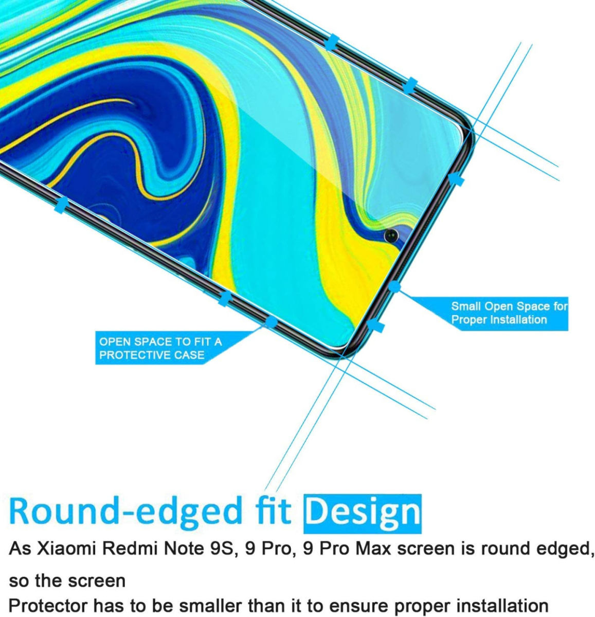Xiaomi Redmi Note 9S / Note 9 Pro Screen Protector Ultra Clear afbeelding 3