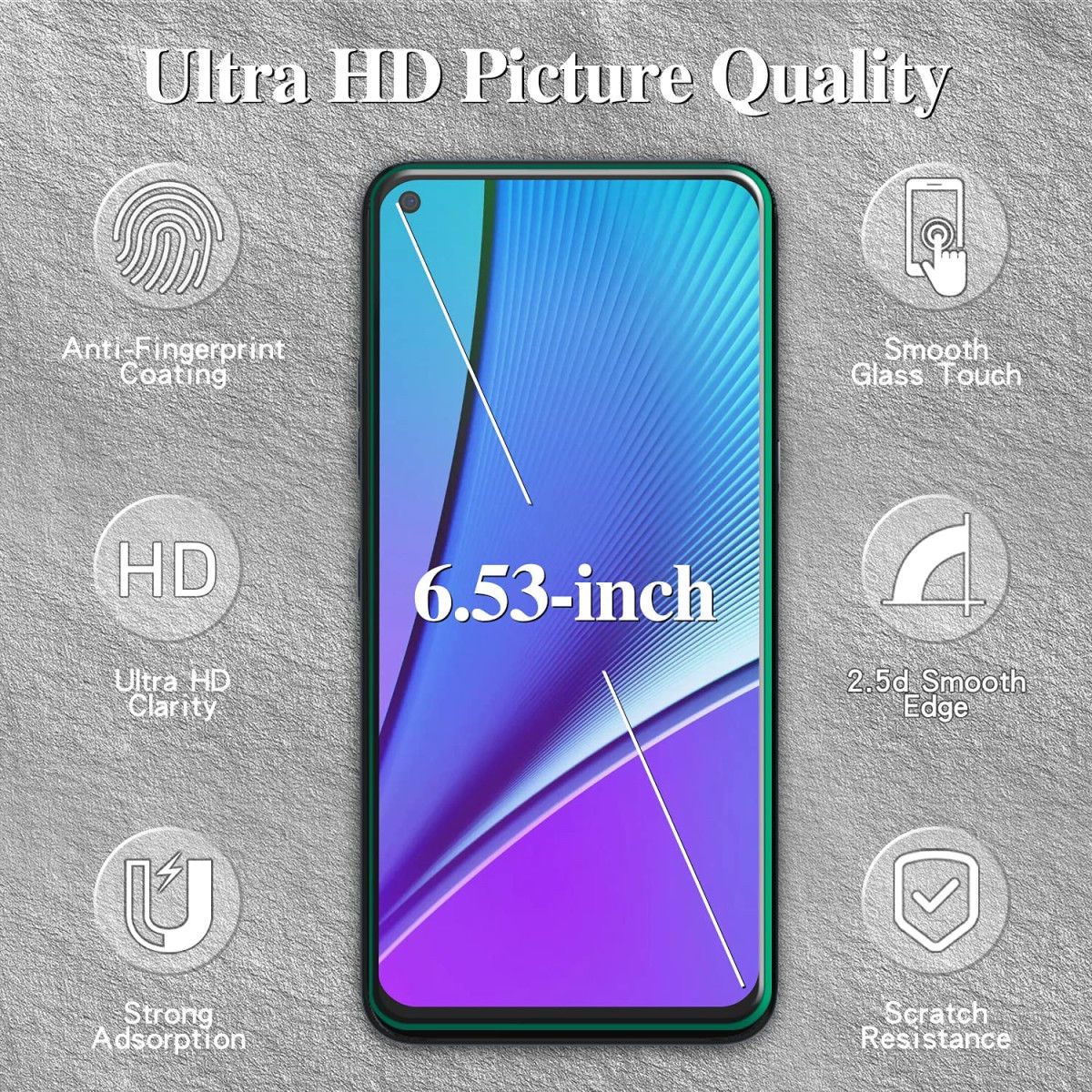 LG K61 Screen Protector Ultra Clear Display Folie afbeelding 2