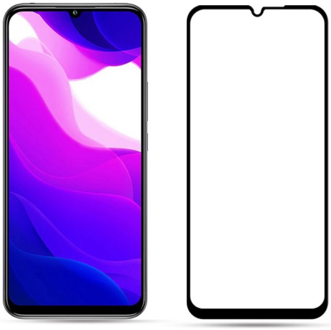 Xiaomi Mi 10 Lite Tempered Glass Screen Protector Zwart afbeelding 1