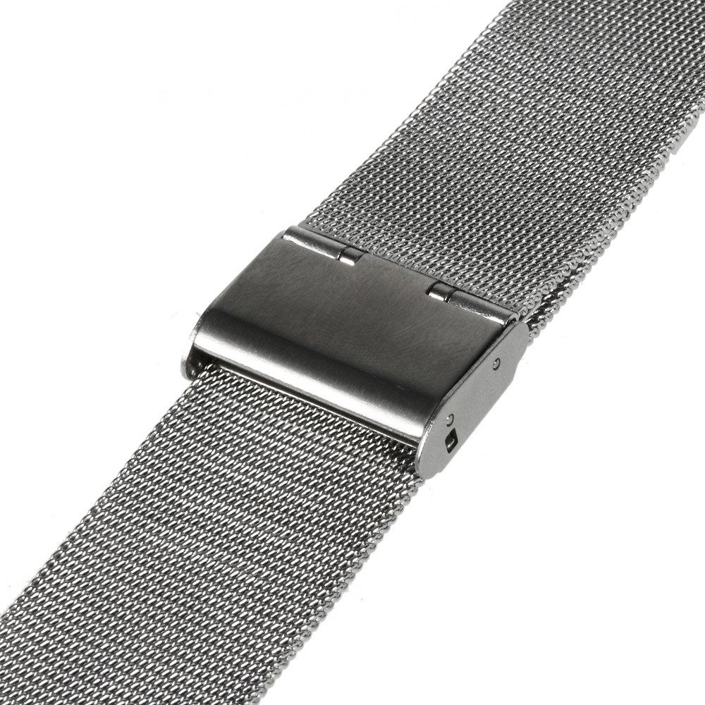 Apple Watch 45MM / 44MM / 42MM Bandje Roestvrij Milanese Staal Zilver afbeelding 3