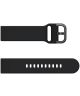 Universeel Smartwatch 20MM Bandje Siliconen met Gespsluiting Zwart