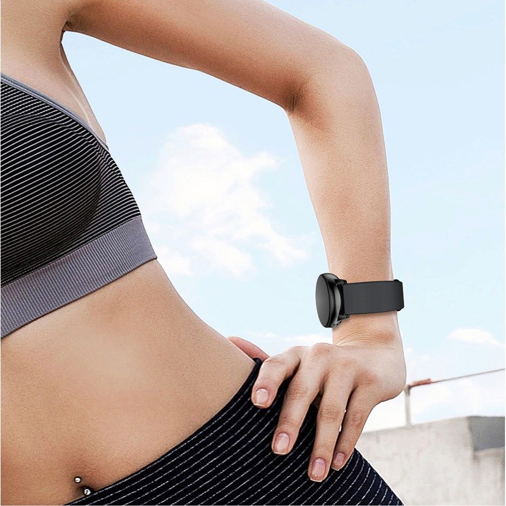 Universeel Smartwatch 20MM Bandje - Siliconen - Met Gespsluiting - Zwart afbeelding 3