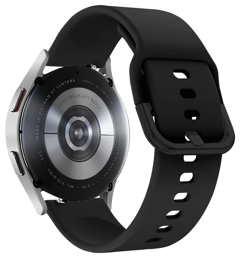 Universeel Smartwatch / Horloge Bandje - Siliconen - 20MM - Zwart afbeelding 4