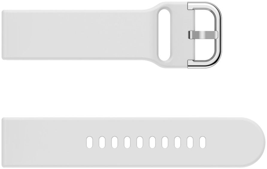 Universeel Smartwatch 20MM Bandje - Siliconen - Met Gespsluiting - Wit afbeelding 5