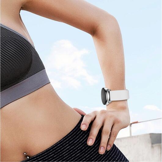 Universeel Smartwatch 20MM Bandje - Siliconen - Met Gespsluiting - Wit afbeelding 3