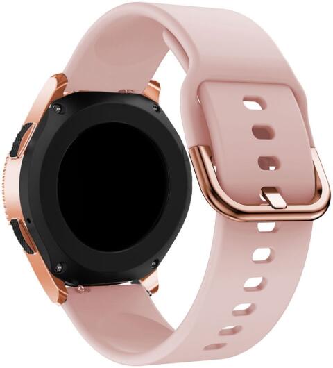 Universeel Smartwatch 20MM Bandje - Siliconen - Met Gespsluiting - Roze afbeelding 2