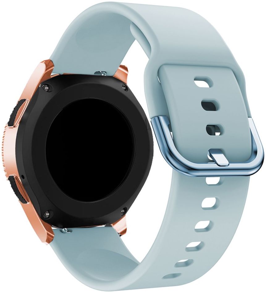 Universeel Smartwatch 20MM Bandje - Siliconen - Met Gespsluiting - Blauw afbeelding 2