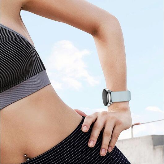 Universeel Smartwatch 20MM Bandje - Siliconen - Met Gespsluiting - Blauw afbeelding 3