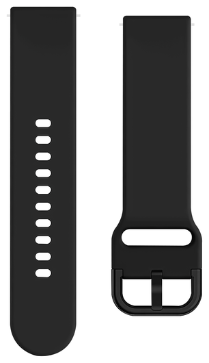 Universeel Smartwatch / Horloge Bandje - Siliconen - 22MM - Zwart afbeelding 3