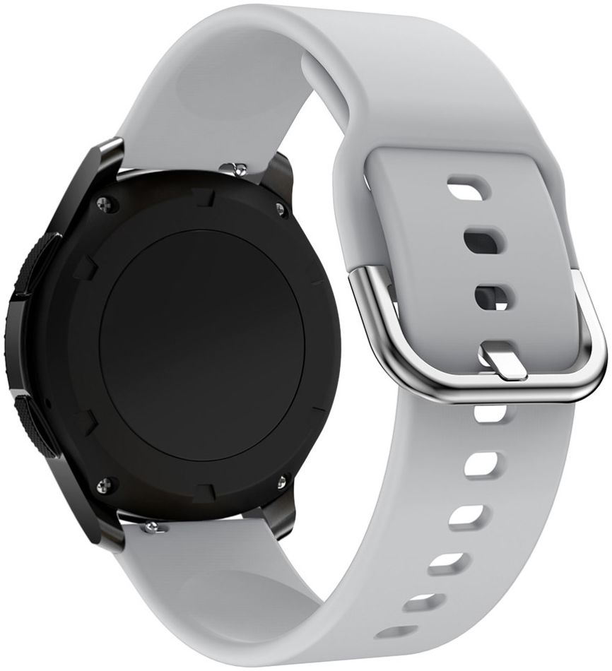 Universeel Smartwatch 22MM Bandje Siliconen met Gespsluiting Grijs afbeelding 2