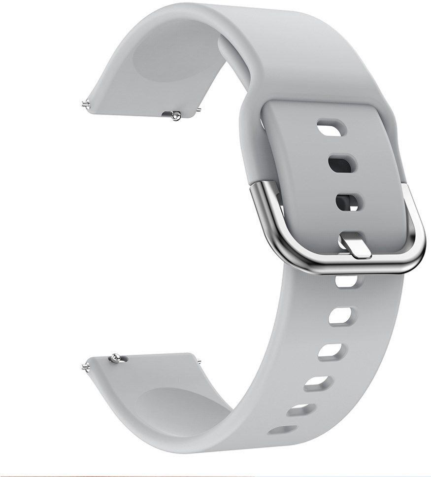 Universeel Smartwatch 22MM Bandje Siliconen met Gespsluiting Grijs afbeelding 4