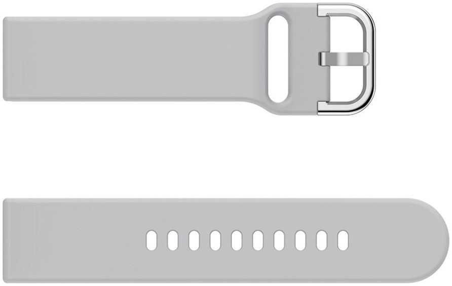Universeel Smartwatch 22MM Bandje Siliconen met Gespsluiting Grijs afbeelding 5