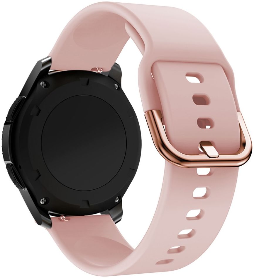 Universeel Smartwatch 22MM Bandje Siliconen met Gespsluiting Roze afbeelding 2
