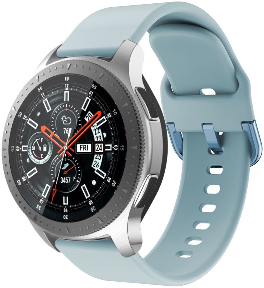 Universeel Smartwatch 22MM Bandje - Siliconen met Gespsluiting - Blauw afbeelding 1