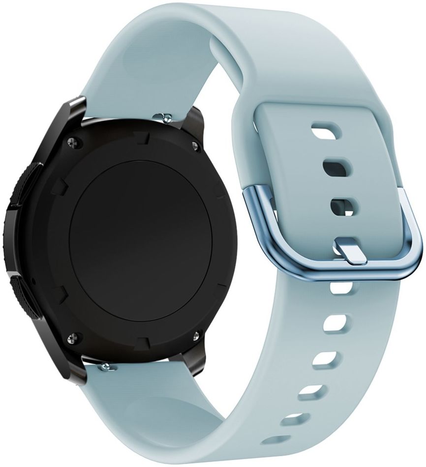 Universeel Smartwatch 22MM Bandje - Siliconen met Gespsluiting - Blauw afbeelding 2