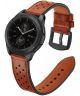 Universeel Smartwatch 20MM Bandje - Echt Leer - Gespsluiting - Bruin