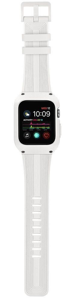Apple Watch 42MM Hoesje Robuust Full Protect met Siliconen Band Wit afbeelding 7