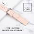 Universeel Smartwatch 20MM Bandje - Echt Leer - met RVS Gespsluiting - Roze afbeelding 6