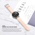Universeel Smartwatch 20MM Bandje - Echt Leer - met RVS Gespsluiting - Roze afbeelding 5