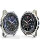 Samsung Galaxy Watch 46MM Hoesje Hard Plastic met Diamantjes Zilver