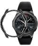 Samsung Galaxy Watch 42MM Hoesje Hard Plastic met Diamantjes Zwart