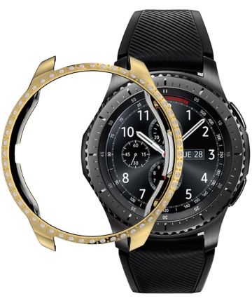 Samsung Galaxy Watch 42MM Hoesje Hard Plastic met Diamantjes Goud Cases