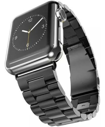 Apple Watch 1-9/SE/Ultra 49/45/44/42MM Bandje Roestvrij Staal Zwart Bandjes