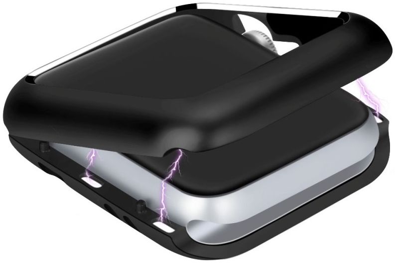 Apple Watch 41MM / 40MM / 38MM Hoesje - Metaal Frame met Magneetsluiting - Zwart afbeelding 3