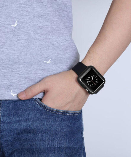 Apple Watch 41MM / 40MM / 38MM Hoesje - Metaal Frame met Magneetsluiting - Zwart afbeelding 4