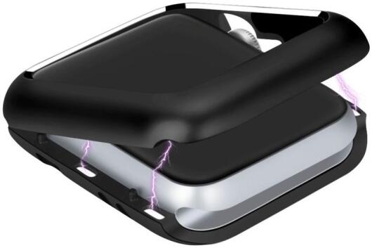 Apple Watch 41MM / 40MM / 38MM Hoesje - Metaal Frame met Magneetsluiting - Zwart afbeelding 3