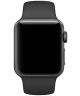 Apple Watch 45MM / 44MM / 42MM Bandje Siliconen met Drukknoop Zwart