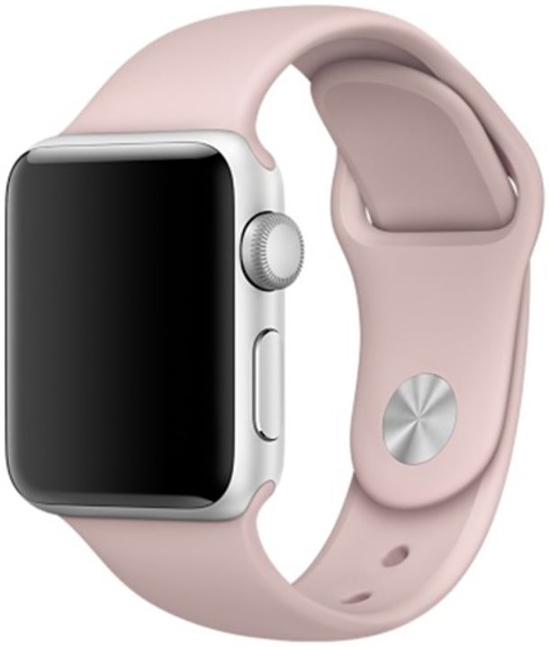 Apple Watch 41MM / 40MM / 38MM Bandje Siliconen met Drukknoop Roze afbeelding 1