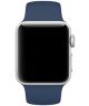 Apple Watch 41MM / 40MM / 38MM Bandje Siliconen met Drukknoop Sluiting Blauw