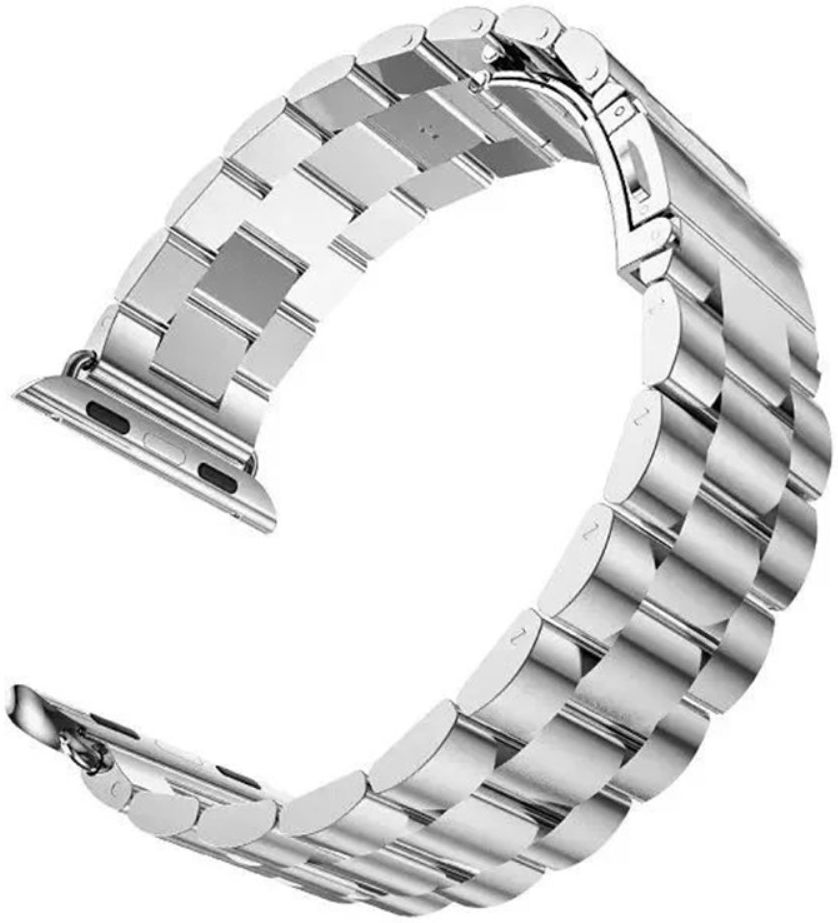 Apple Watch Bandje - 1-10/SE - 42/41/40/38MM - Schakels - Staal RVS - Zilver afbeelding 3