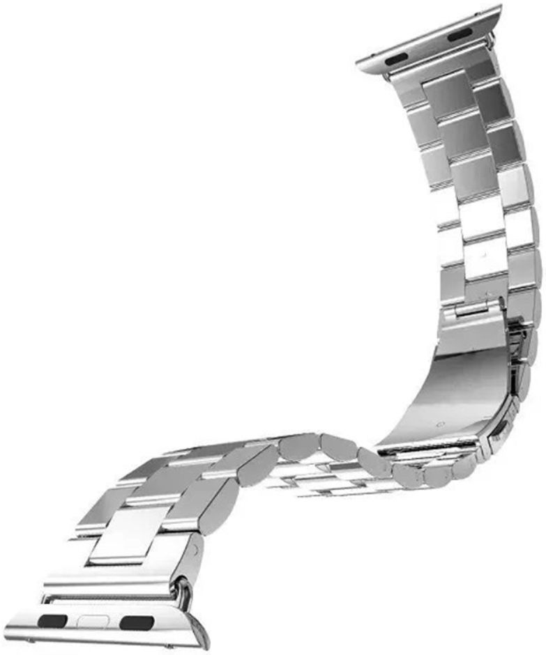 Apple Watch Bandje - 1-10/SE - 42/41/40/38MM - Schakels - Staal RVS - Zilver afbeelding 4