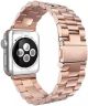 Apple Watch 41MM / 40MM / 38MM Bandje Schakelband Roestvrij Staal Roze Goud